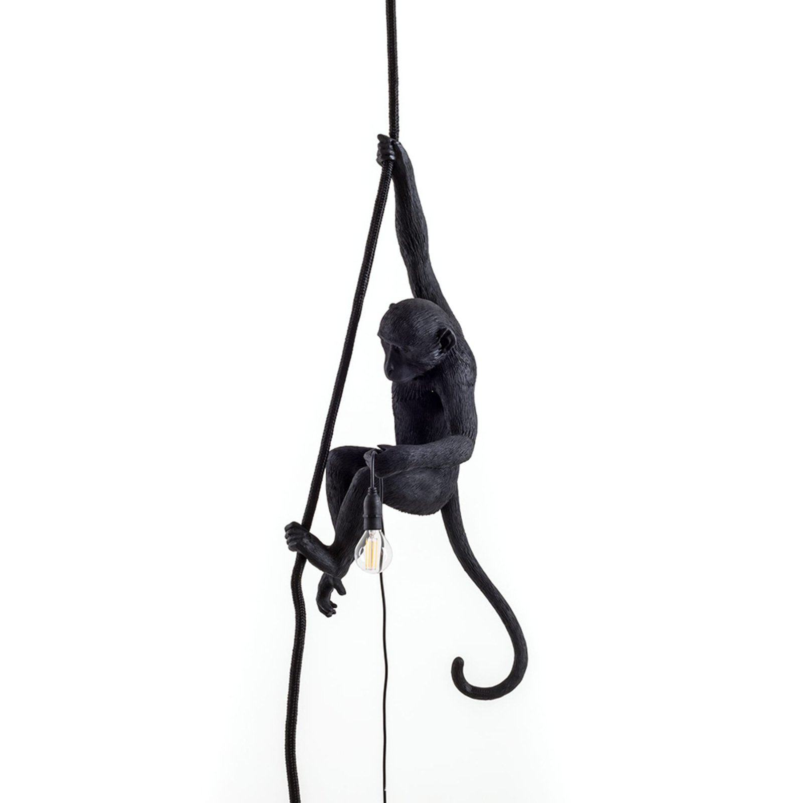 Monkey With Rope Utomhus Taklampa Svart - Seletti