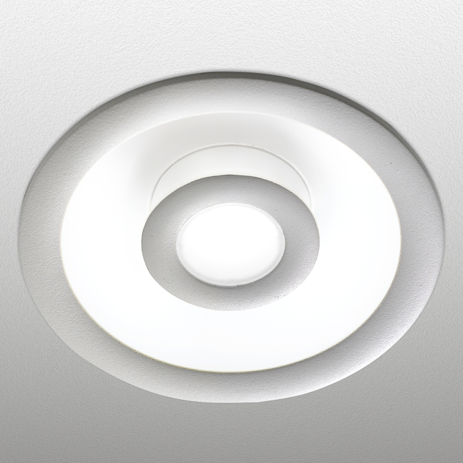 Ailati LED recessed ceiling light Eclipse, for Living / Dining Room, die-cast aluminium, polycarbonate, energy efficiency: A+