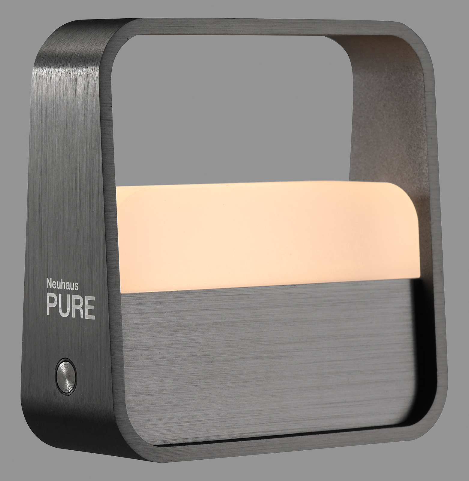 Akumulatorowa lampa stołowa LED PURE Pure Go, szara, aluminium