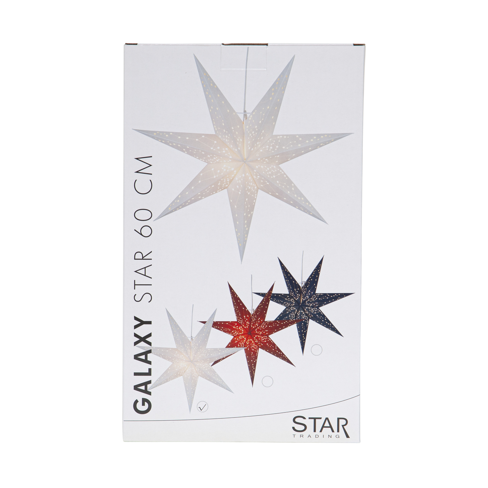 Estrela decorativa galáxia de papel, branca Ø 60 cm