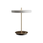 UMAGE Candeeiro de mesa LED Asteria Table, USB, cinzento claro/latão