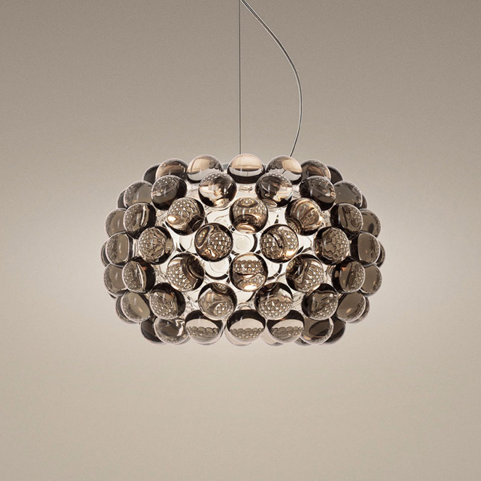 Foscarini Caboche Plus piccola lampă susp. LED gri