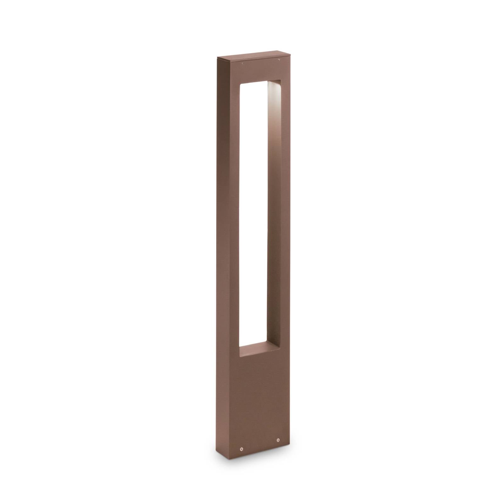 Ideal Lux Wegeleuchte Vega, braun, Aluminium, Höhe 80 cm