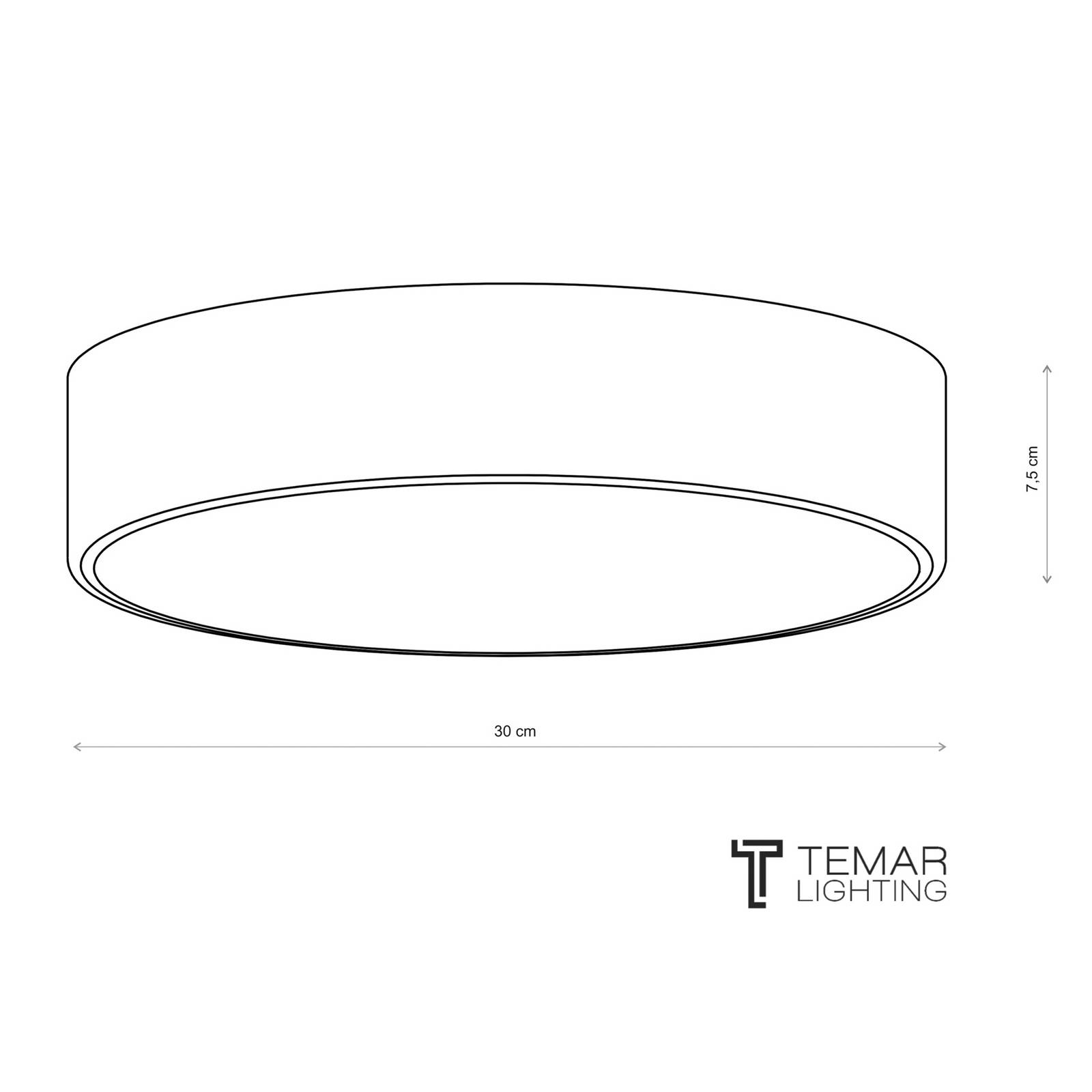 Lampa sufitowa Cleo 300, złota, czujnik, IP54, Ø 30 cm, metal