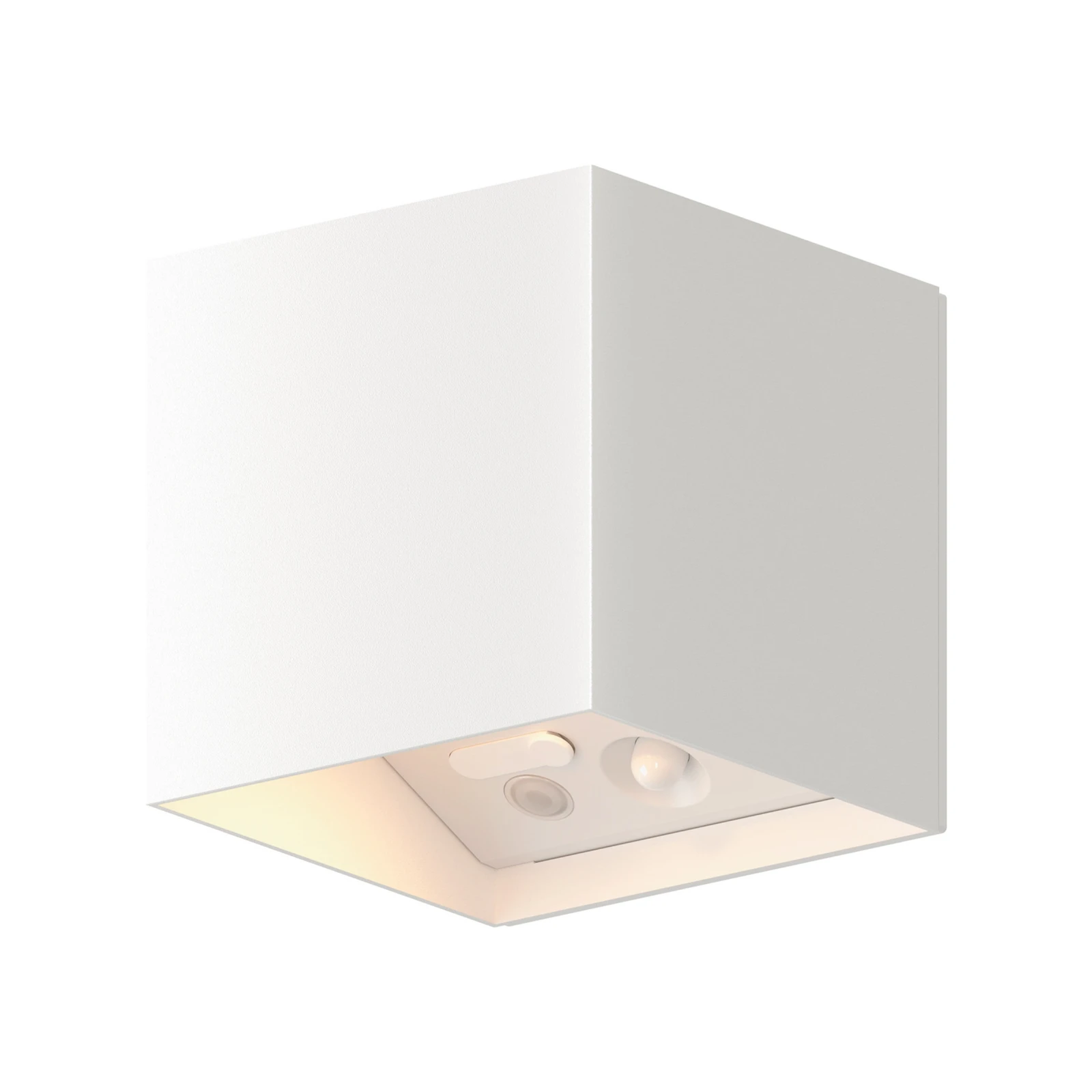 Calex LED-akku-anturi-ulkoseinälamppu Volterra, valkoinen, IP44