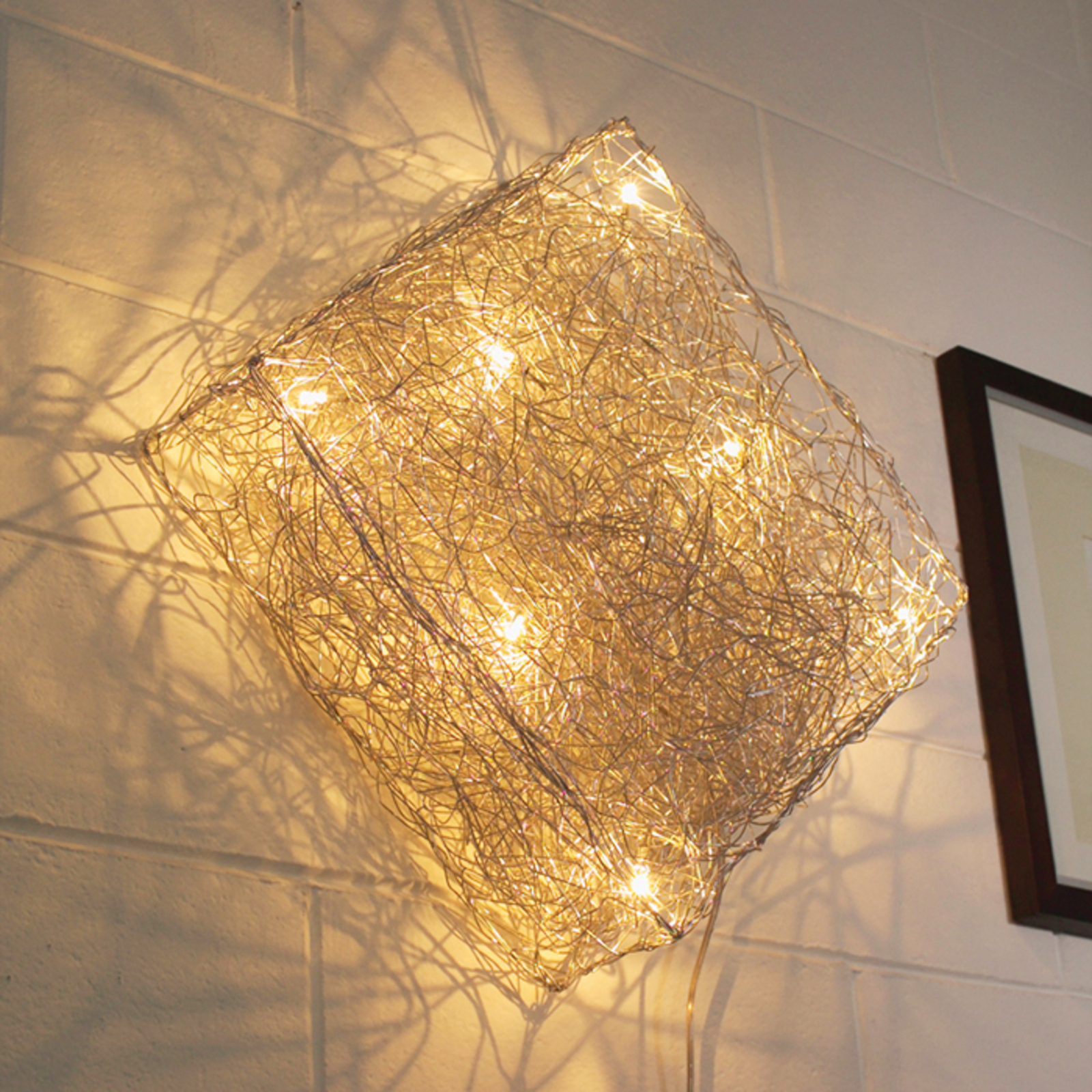 Knikerboker Quadro - wall light, 48 x 48 cm, for Living / Dining Room, aluminium, G4, 10 W, energy efficiency: C, L: 48 cm, W: 48 cm, H: 14 cm