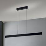 LED hanging light Tara, black, length 120 cm, aluminium/steel