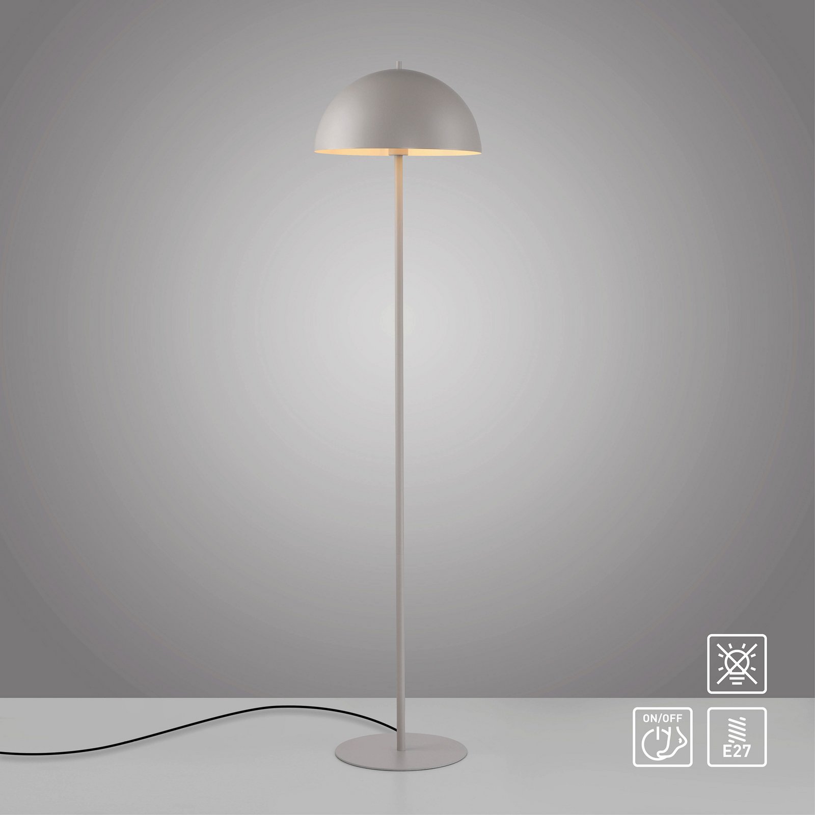 SCHÖNER WOHNEN podna lampa Ali, sand breeze, željezo, E27 SCHÖNER WOHNEN podna lampa Ali, sand breeze, željezo, E27