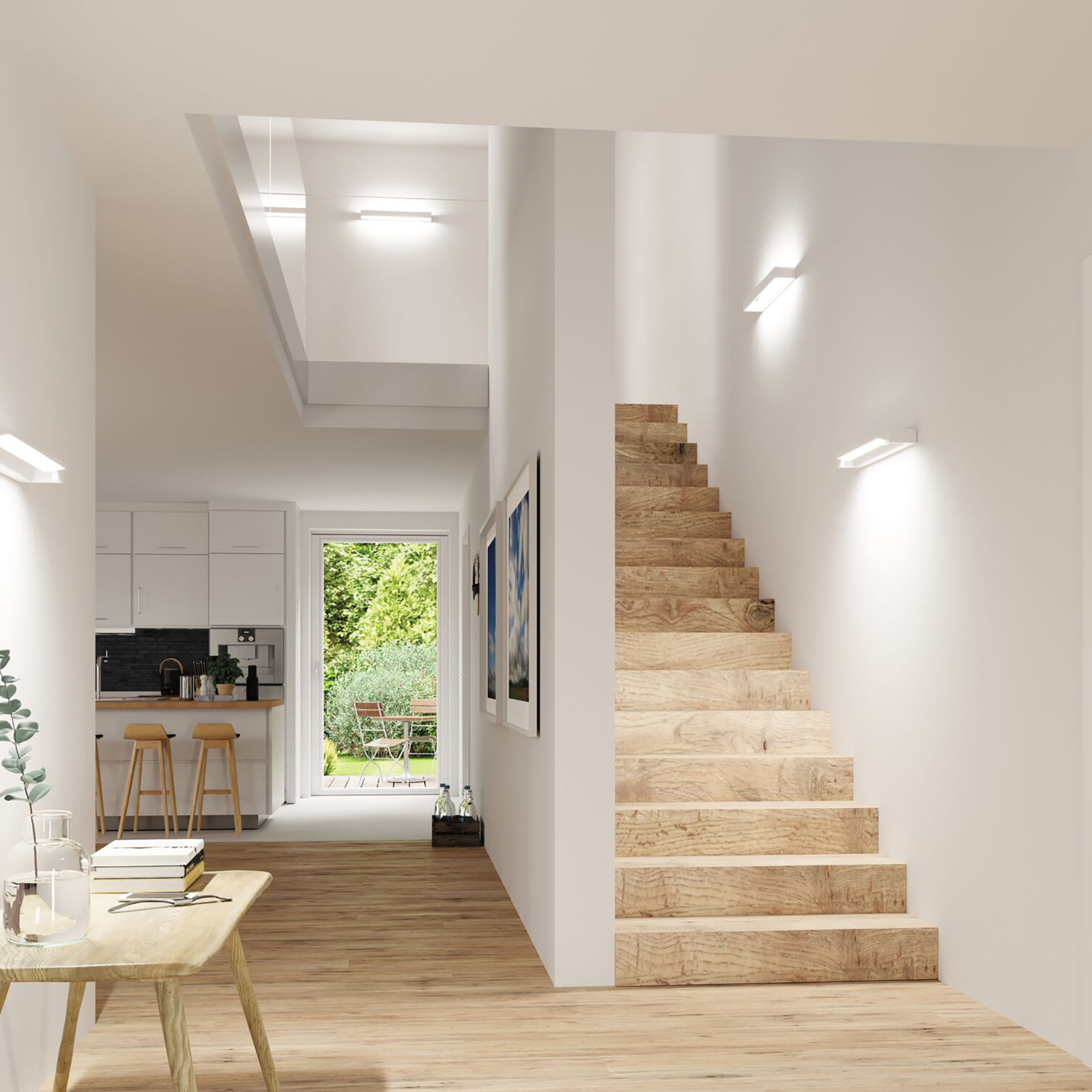Lucille LED Applique Murale 3-Step-Dim. 18W IP44 Blanc - Paulmann