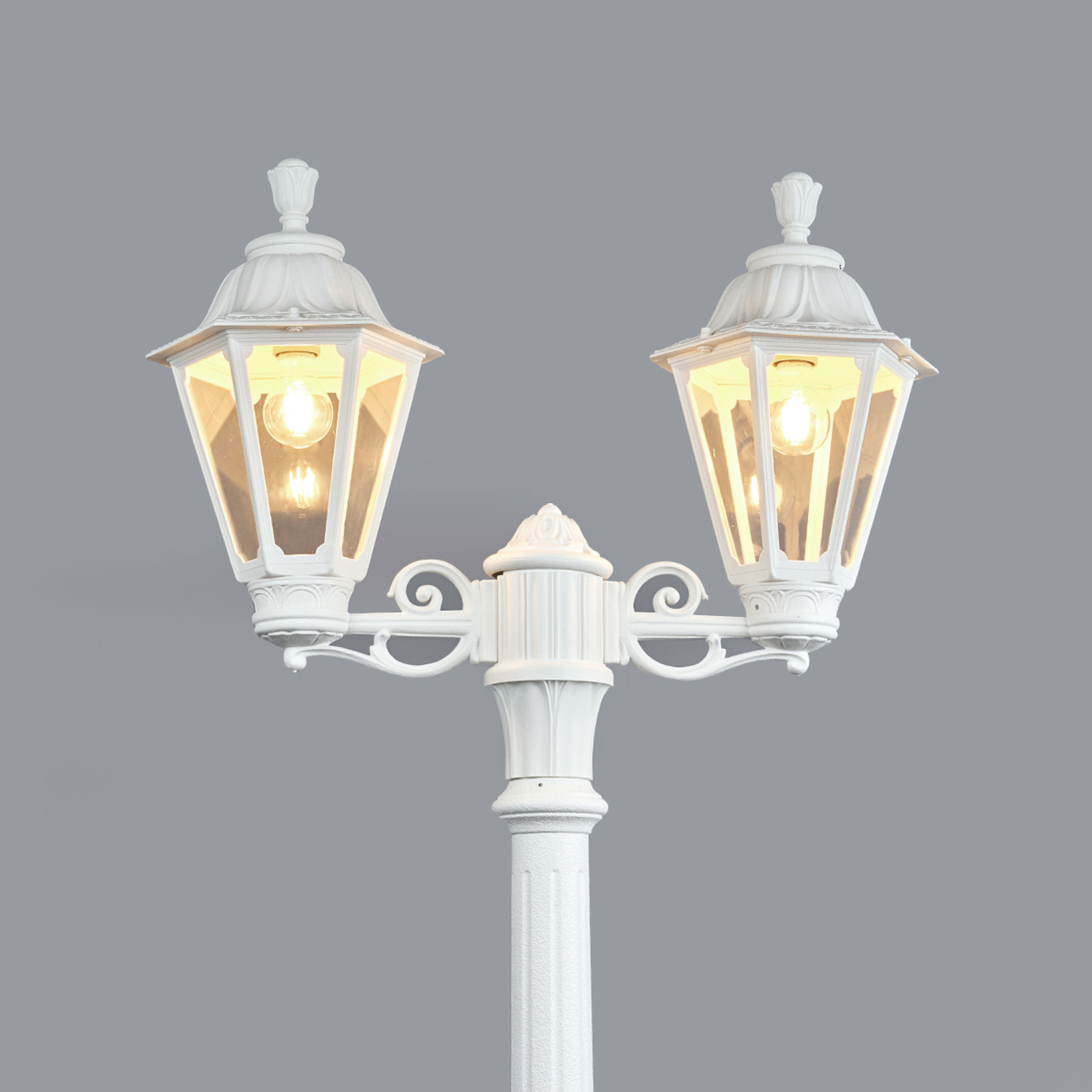 LED stulpų šviestuvas "Artu Rut" 2 lemputės E27 baltos spalvos