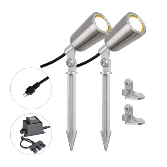 EVN PC6806 LED-Gartenspot, 12V, 2er-Set, 3.000 K