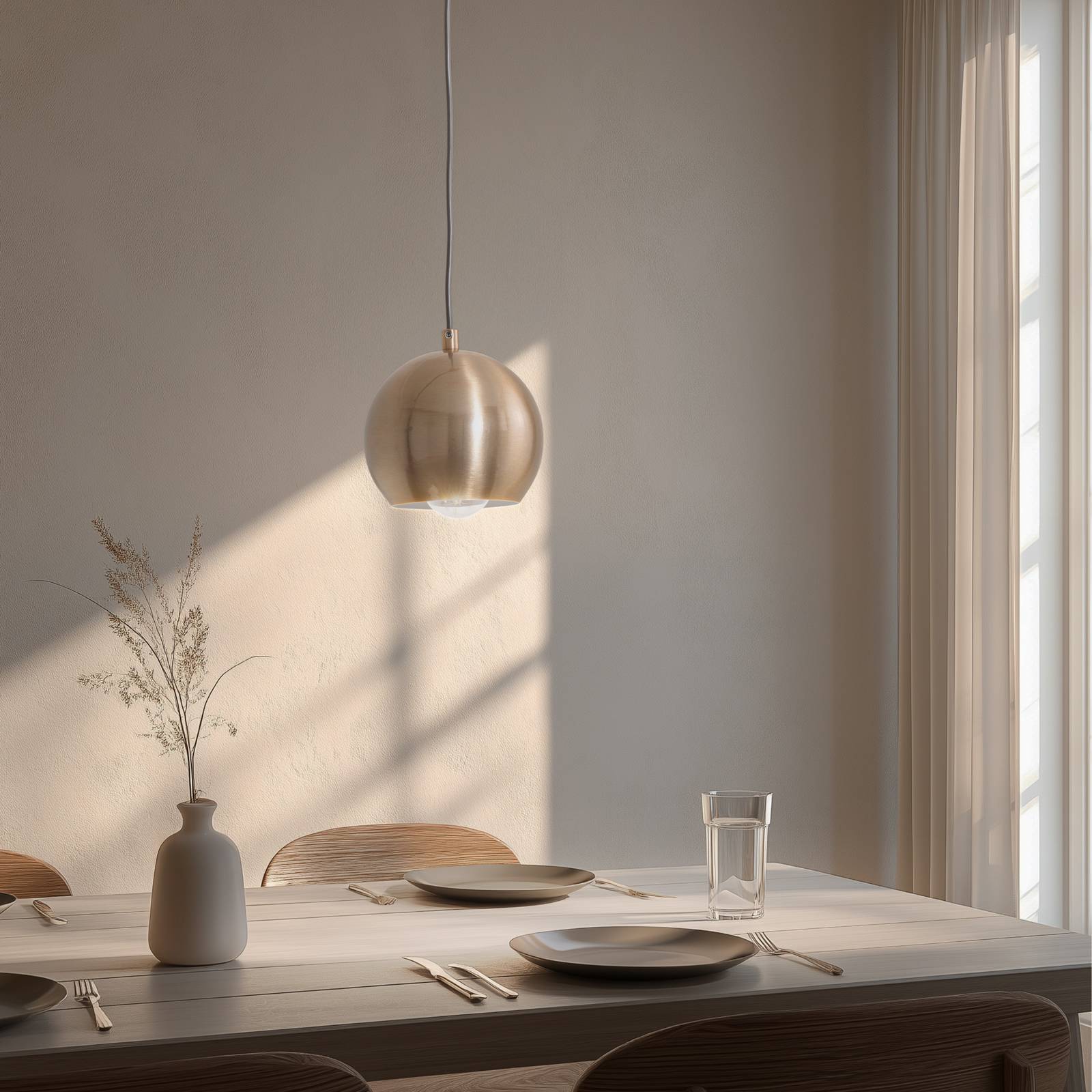 Hängeleuchte Berceste 9201, Ø 15 cm, gold, Eisen, E27 günstig online kaufen