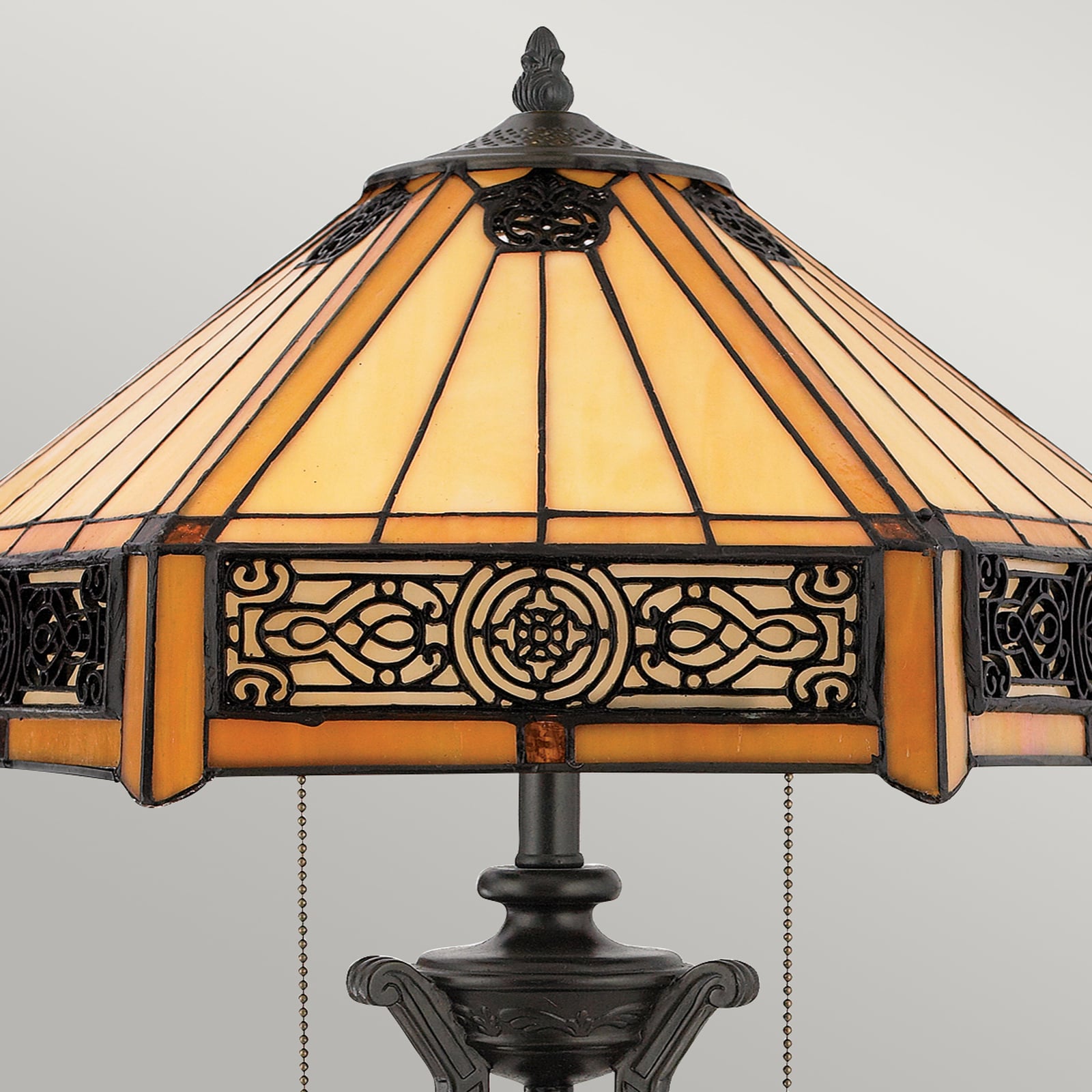 Indus bordlampe, ravfarvet/bronze, højde 58 cm – QUOIZEL
