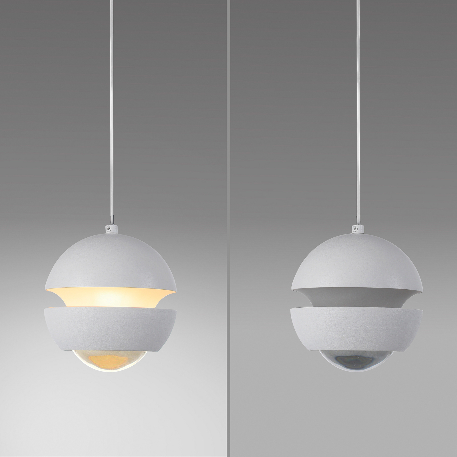 SCHÖNER WOHNEN LED pendant light Lini, white, 1-bulb, 3,000 K SCHÖNER WOHNEN LED pendant light Lini, white, 1-bulb, 3,000 K