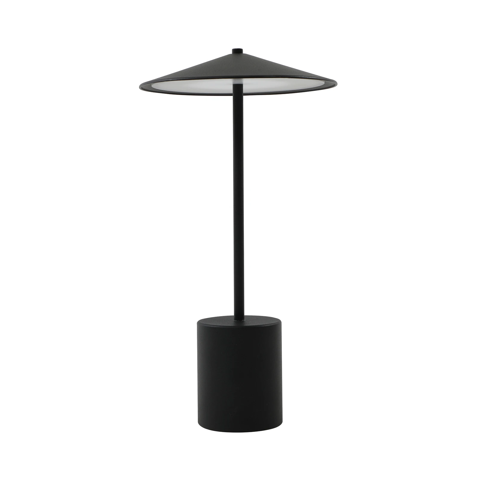 Lindby LED oplaadbare tafellamp Ayva, zwart, aluminium, IP44