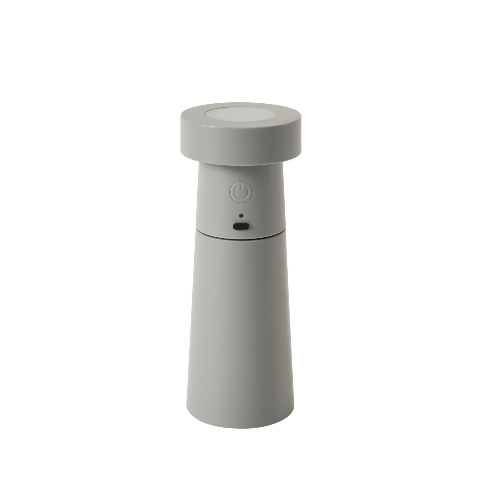 Salt LED salt shaker, light grey, rechargeable battery, IP44 - Lucande