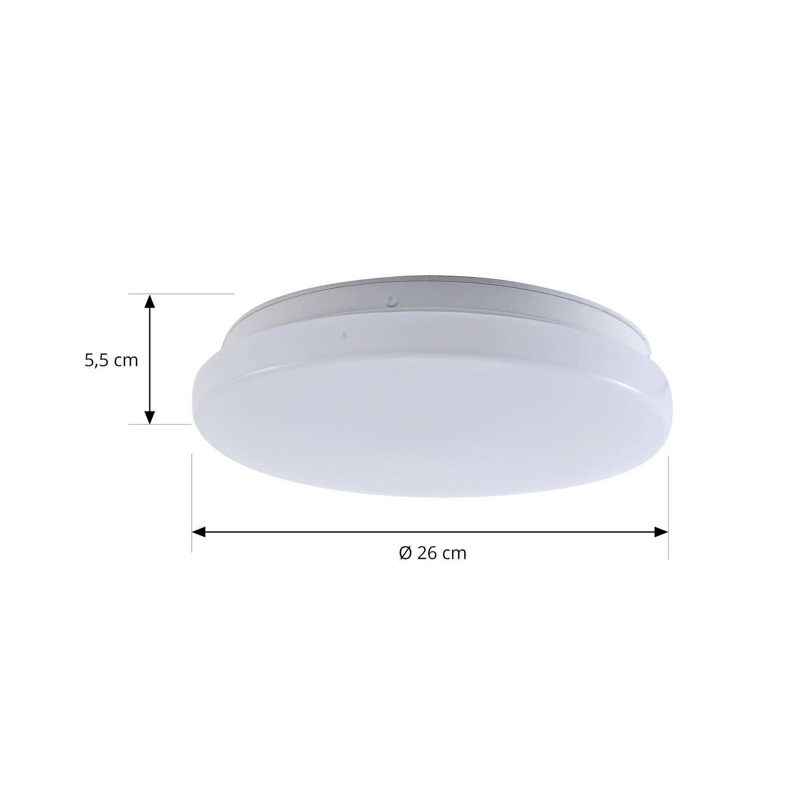Zewnętrzna lampa sufitowa LED Kirkola, 3000 K, Ø 26 cm, biały