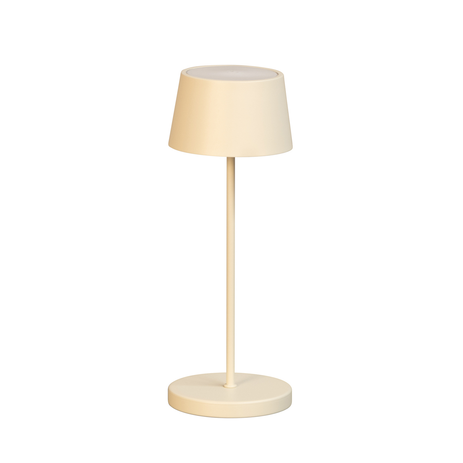 Lampada LED da tavolo ricaricabile Asena Pro beige sabbia, 30 cm metallo IP54