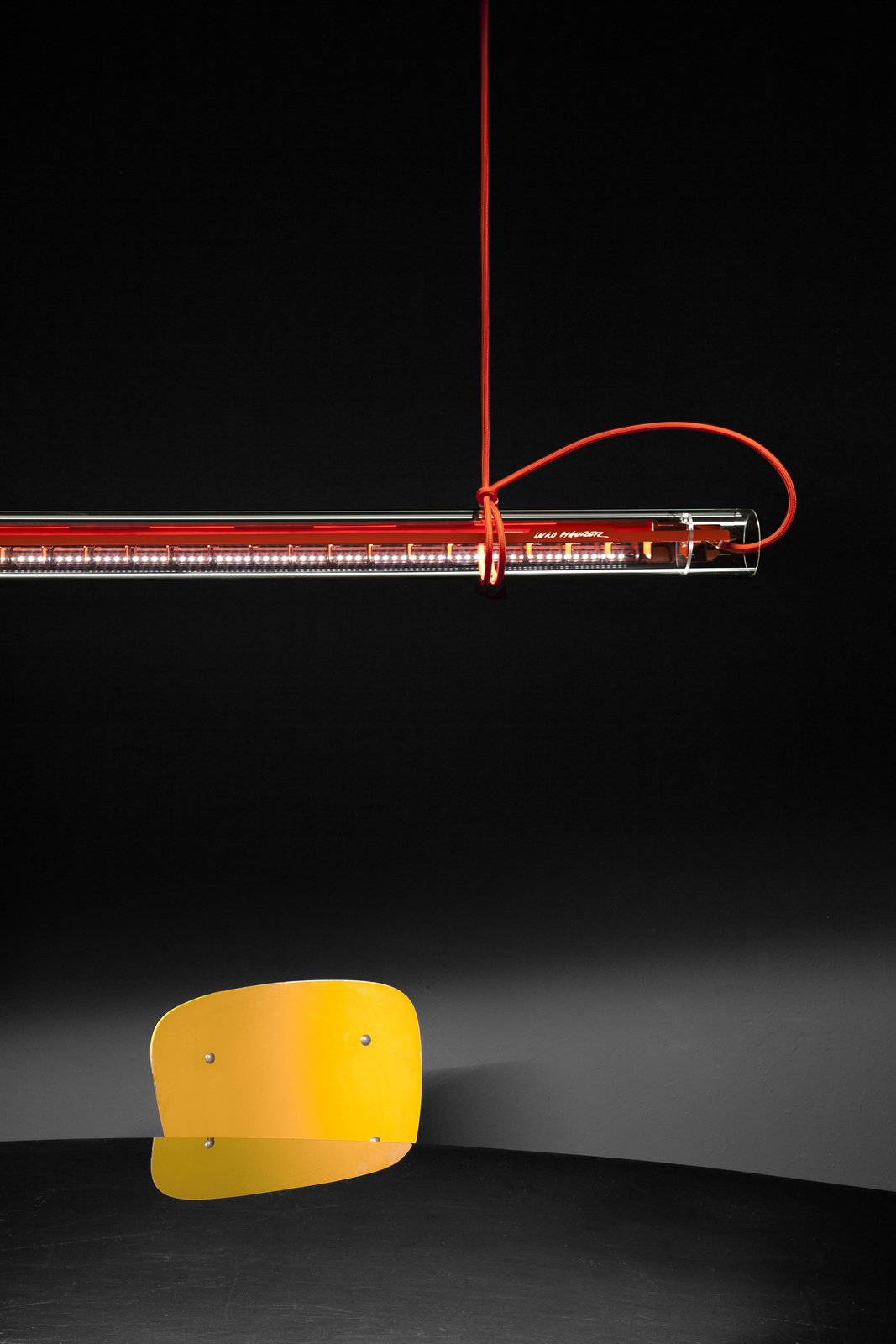 Tubular Candeeiro Suspenso Red/Red - Ingo Maurer