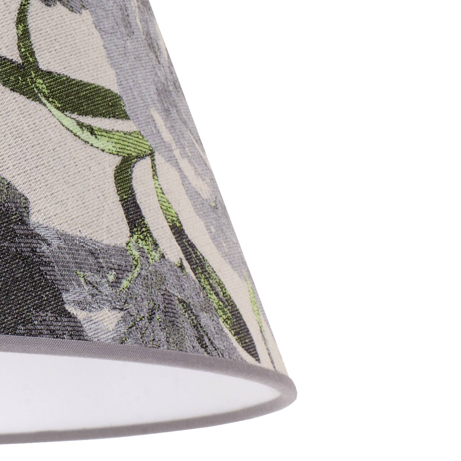 Levně Stínidlo na lampu Sofia 21 cm, květinový vzor šedá