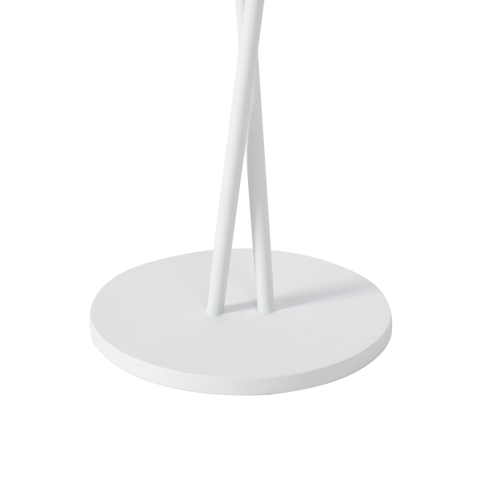 Lindby LED rechargeable table lamp Janea, crossed, white, metal
