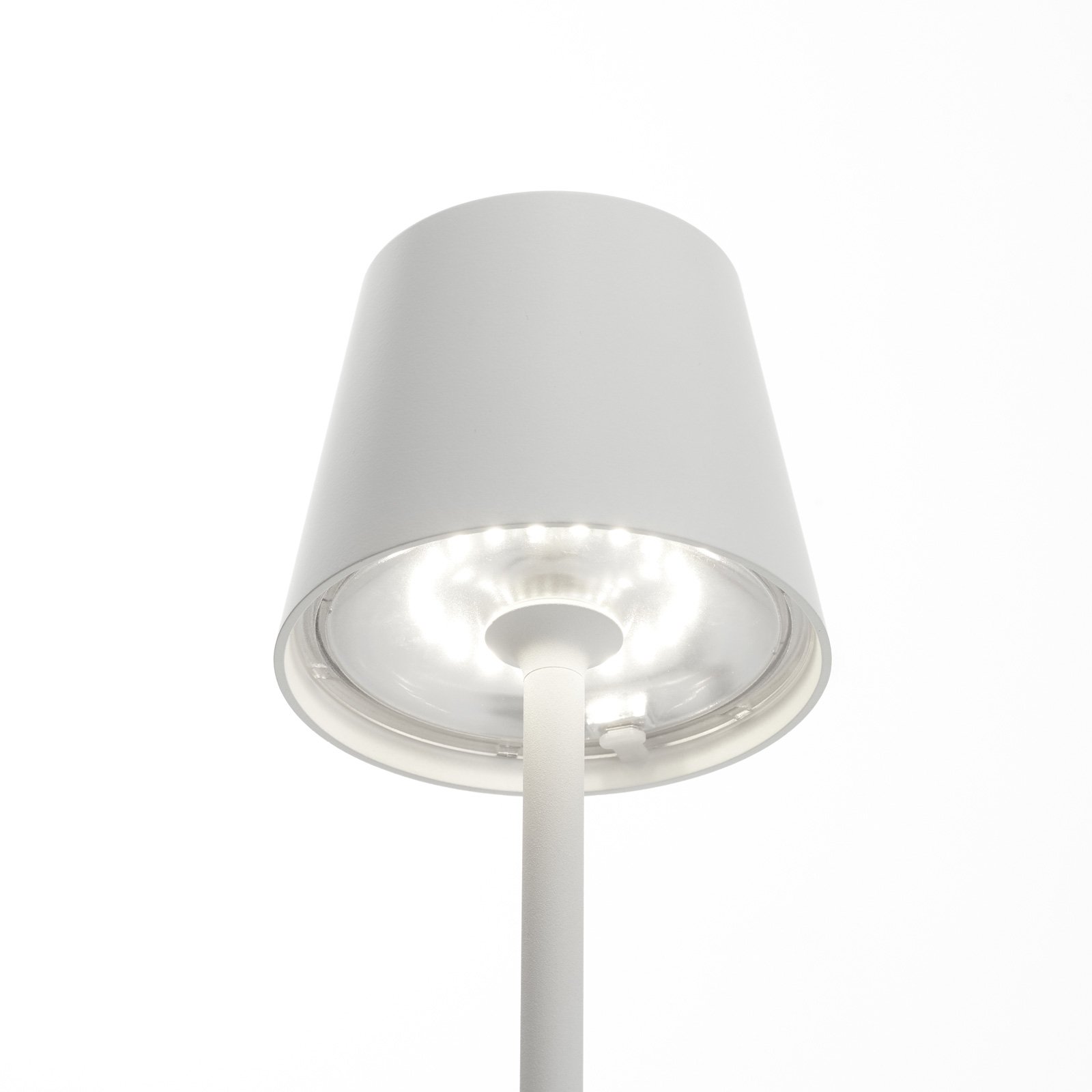 Zafferano Poldina LED-Erdspießlampe Akku, weiß