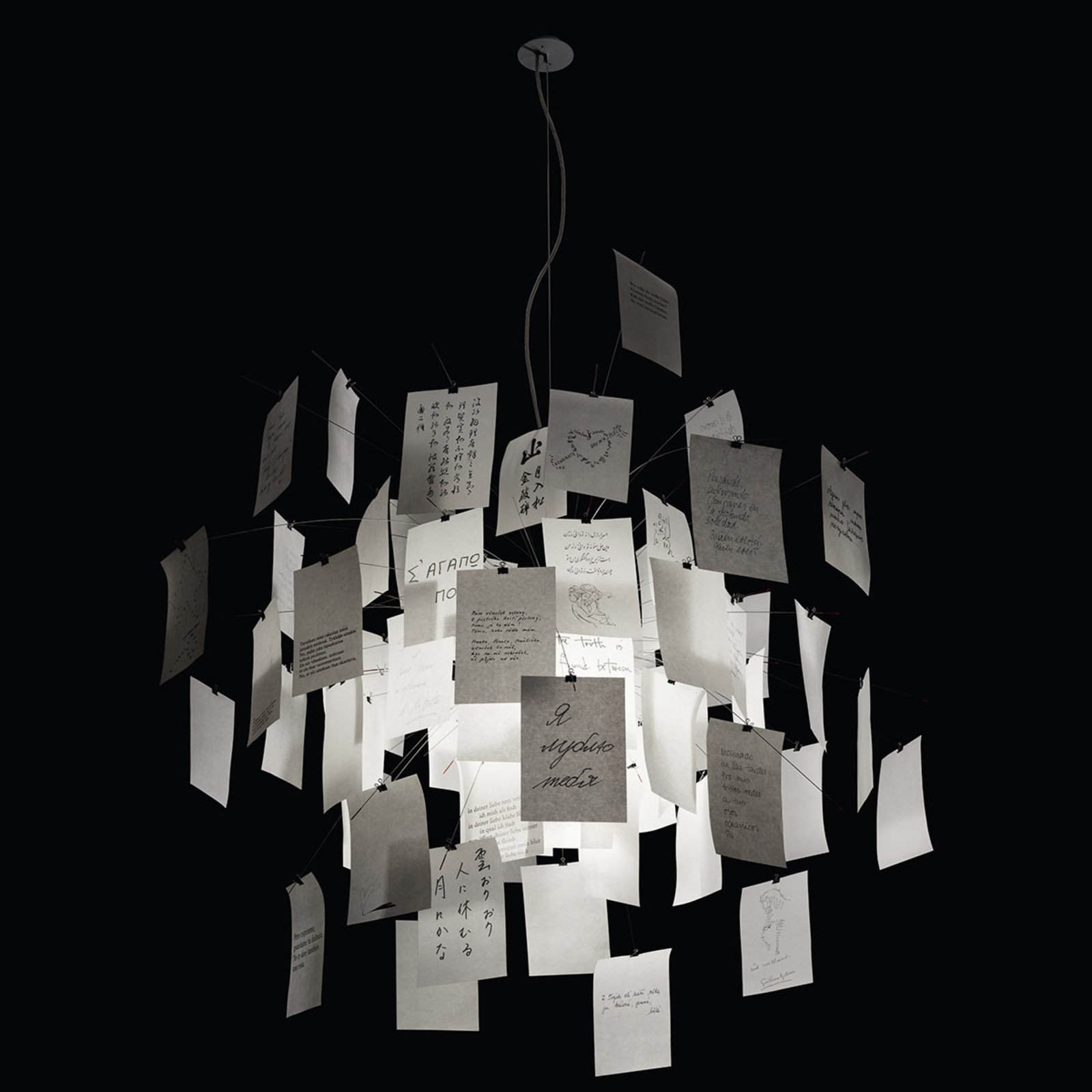 Zettel'z lampe 5 Pendelleuchte - Ingo Maurer