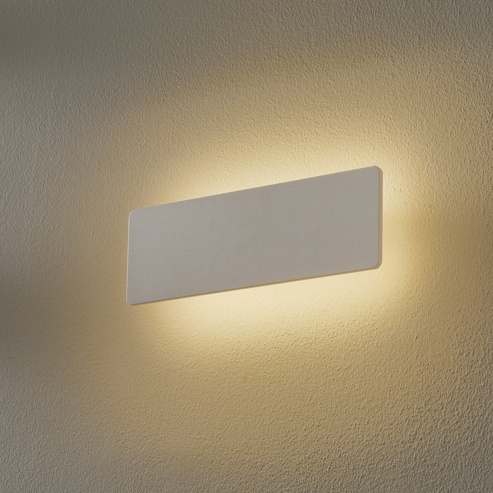 Zig Zag LED wall light, white, width 29 cm