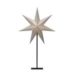 Lámpara Estrella papel, 7 puntas blanca alto 80 cm