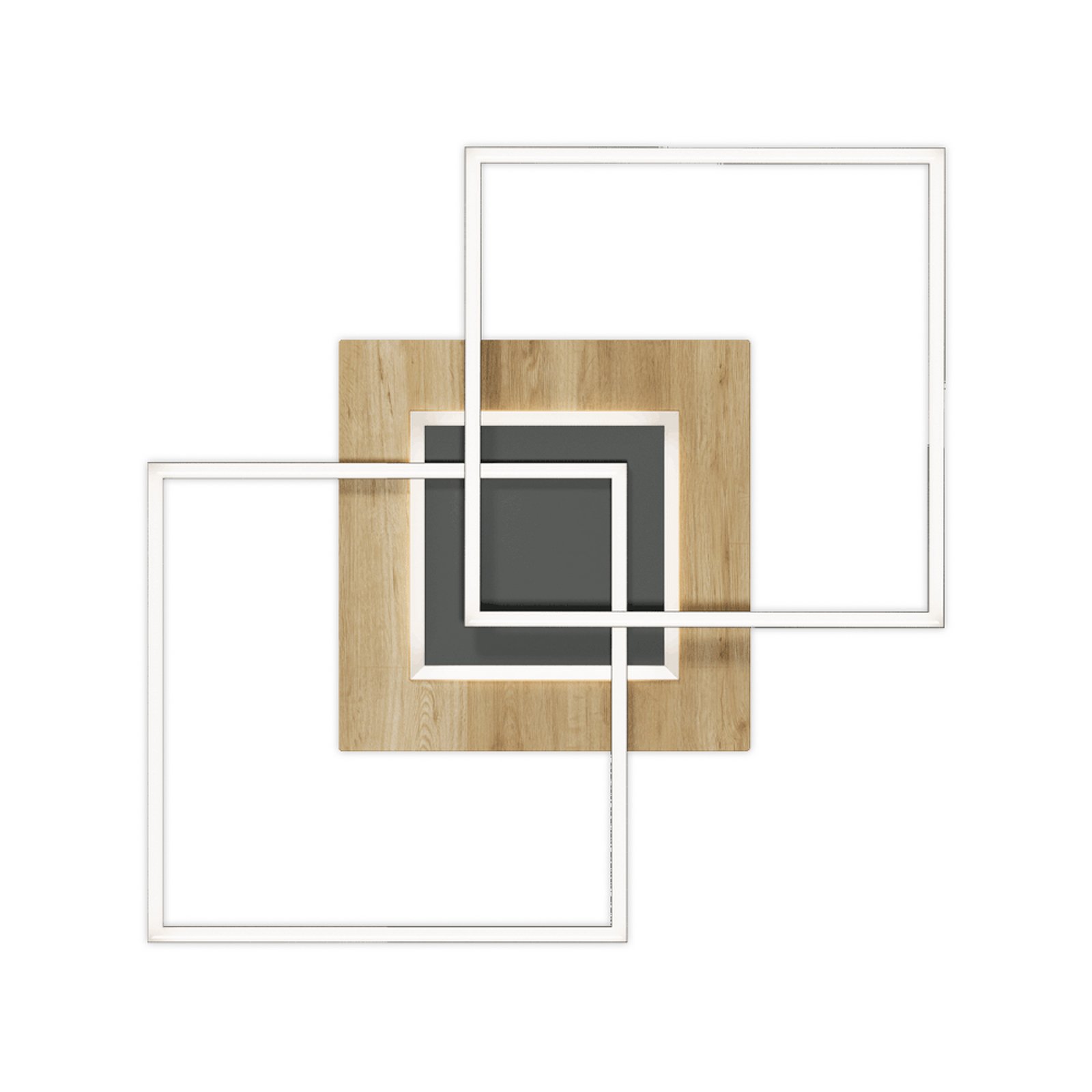 LED griestu lampa Panama M Plus, ozols/melns, garums 61 cm LED griestu lampa Panama M Plus, ozols/melns, garums 61 cm