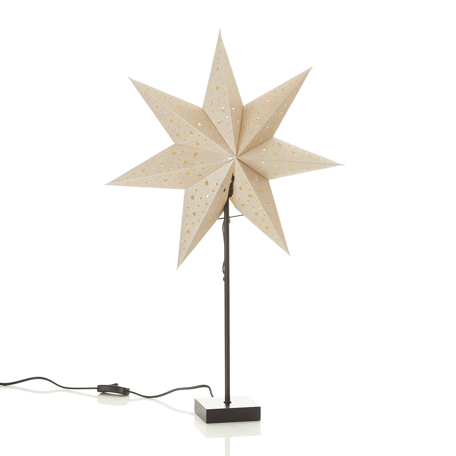 Lampada da tavolo a stella Solvalla, 69 cm, oro