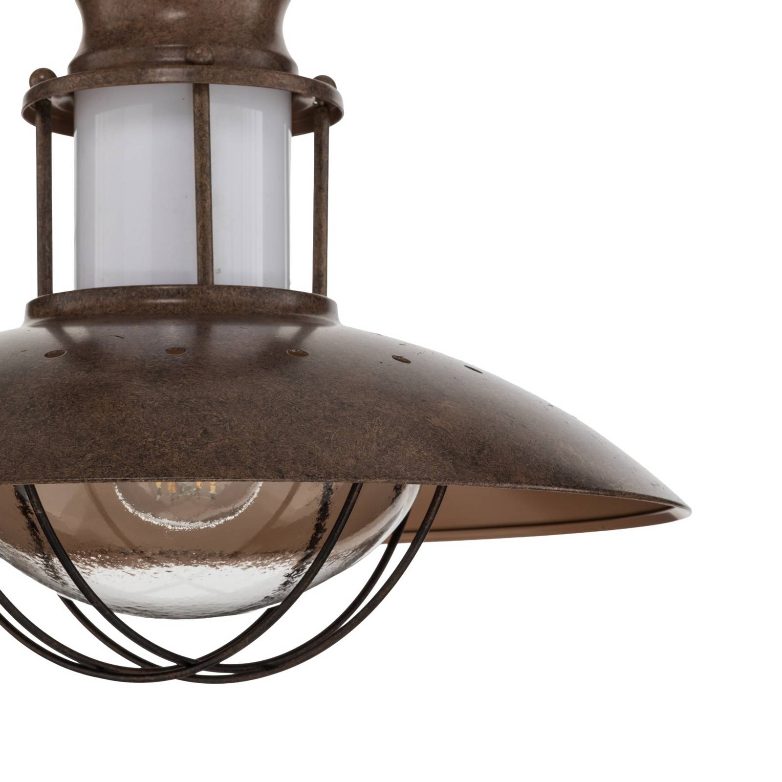 Lampa wisząca Lindby Louisanne, regulowana, brązowa, Ø 35 cm