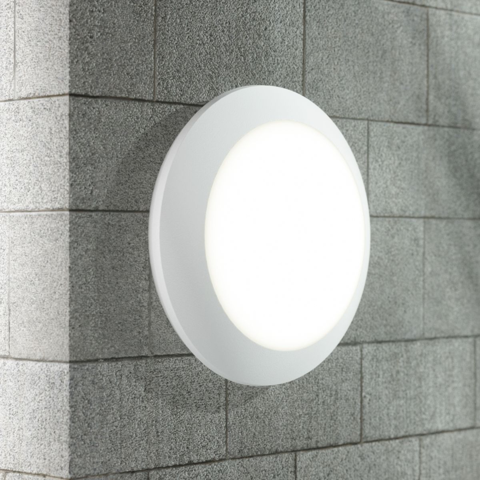 Applique d'ext. LED Berta Ø 27,5cm blanche 11W CCT