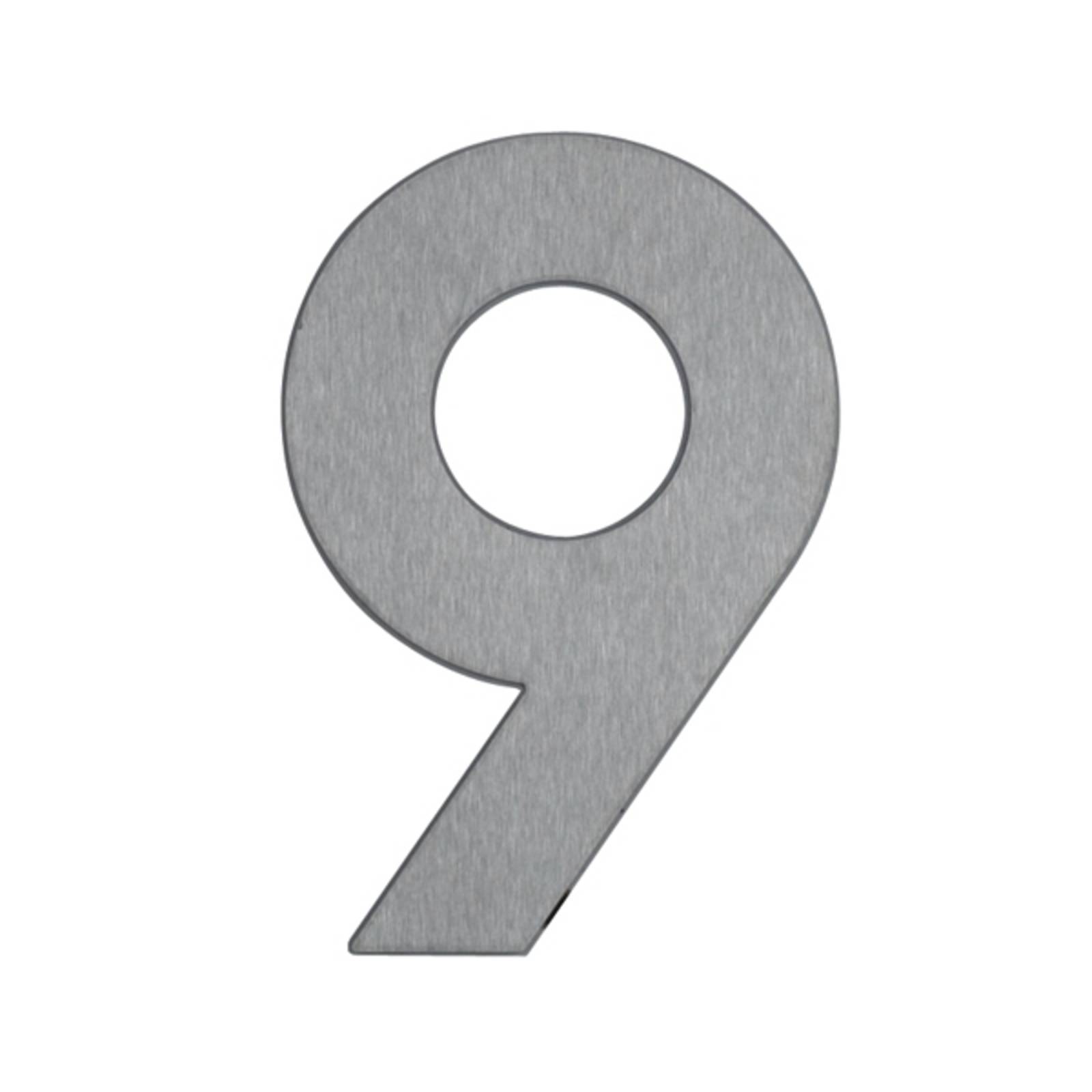 „9” házszám - rozsdamentes acél
