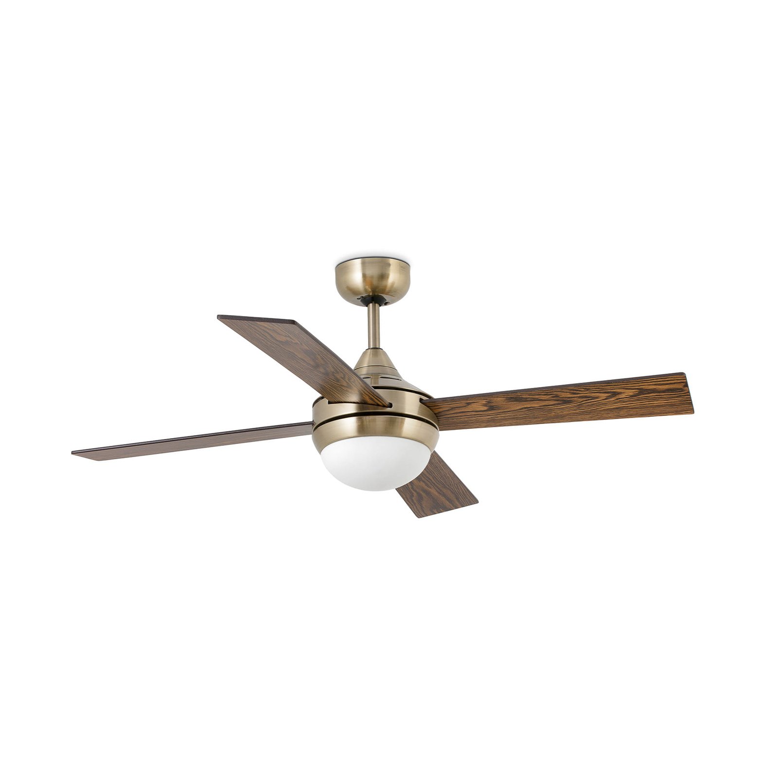 Mini Icaria S ceiling fan light antique gold