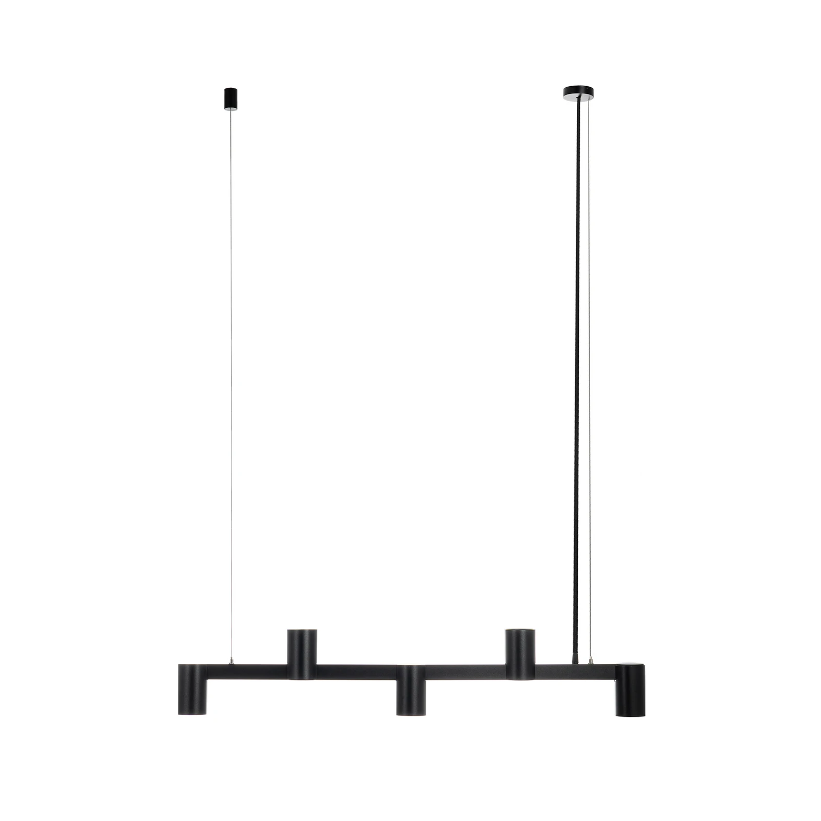Arcchio viseča svetilka Brinja, črna, 120 cm, 5-svetilna, GU10