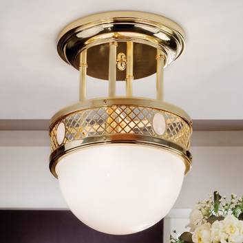 Old Vienna semi-flush ceiling light, brass