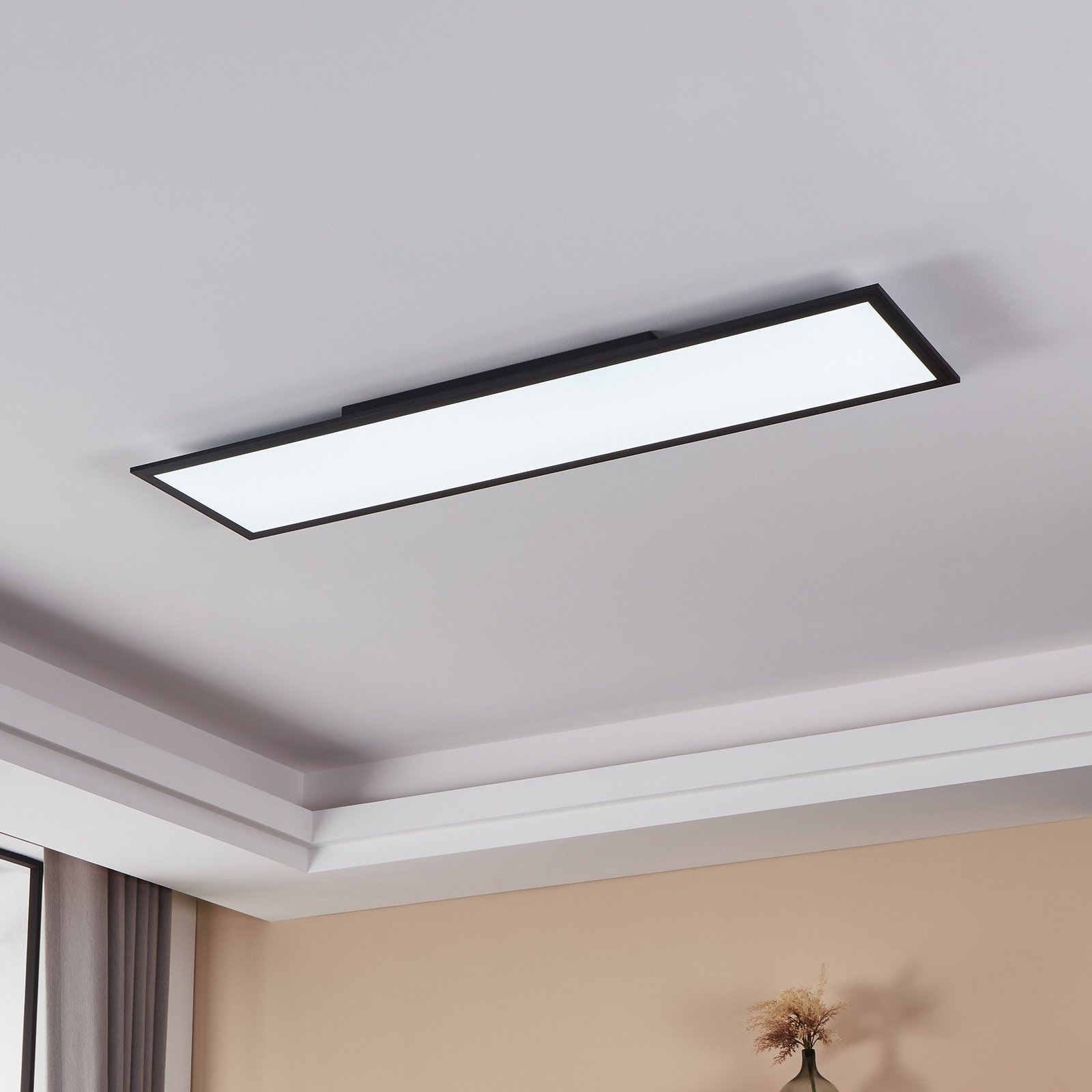 EGLO connect Salobrena-Z LED-kattovalaisin, 120x30cm, musta