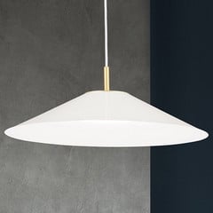 Lámpara colgante LED Gourmet, pantalla blanca