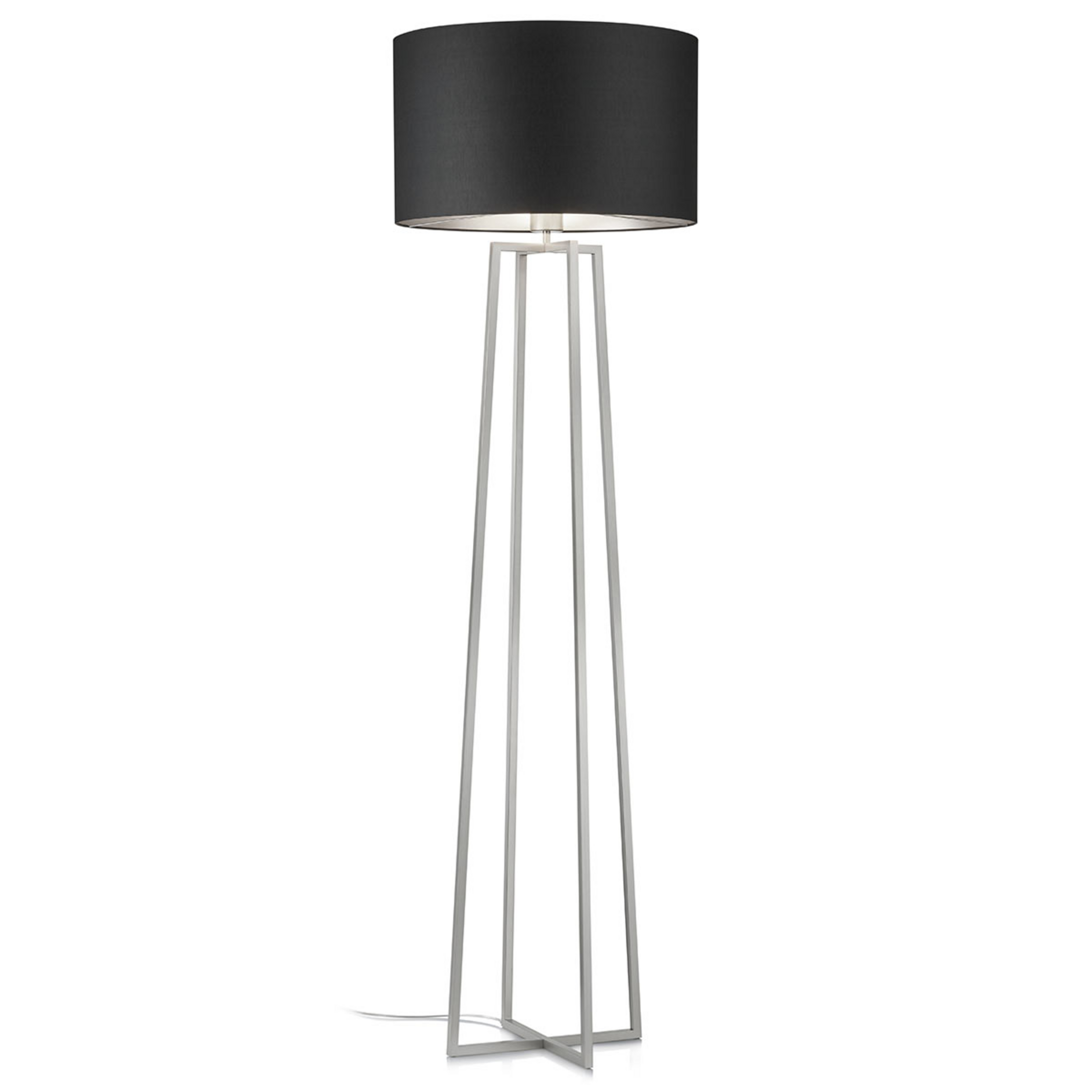 Stmívatelná stojací lampa Hermes, stínidlo chintz