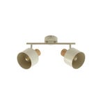 Lenja loftspot, E14, beige, 2 lyskilder, metal – Lindby