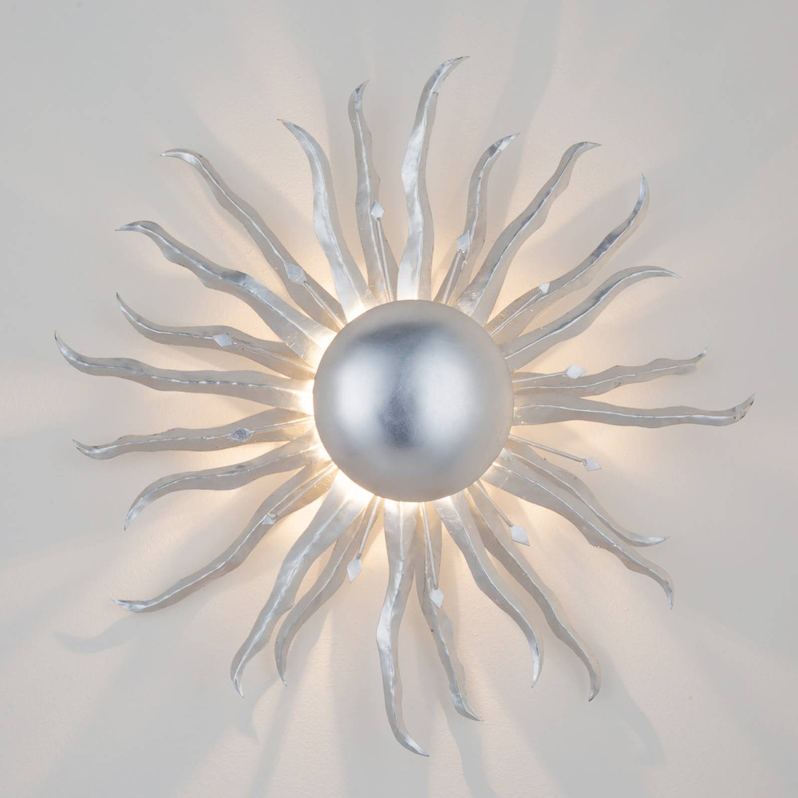Fali lámpa Nap Ø 70 cm ezüst