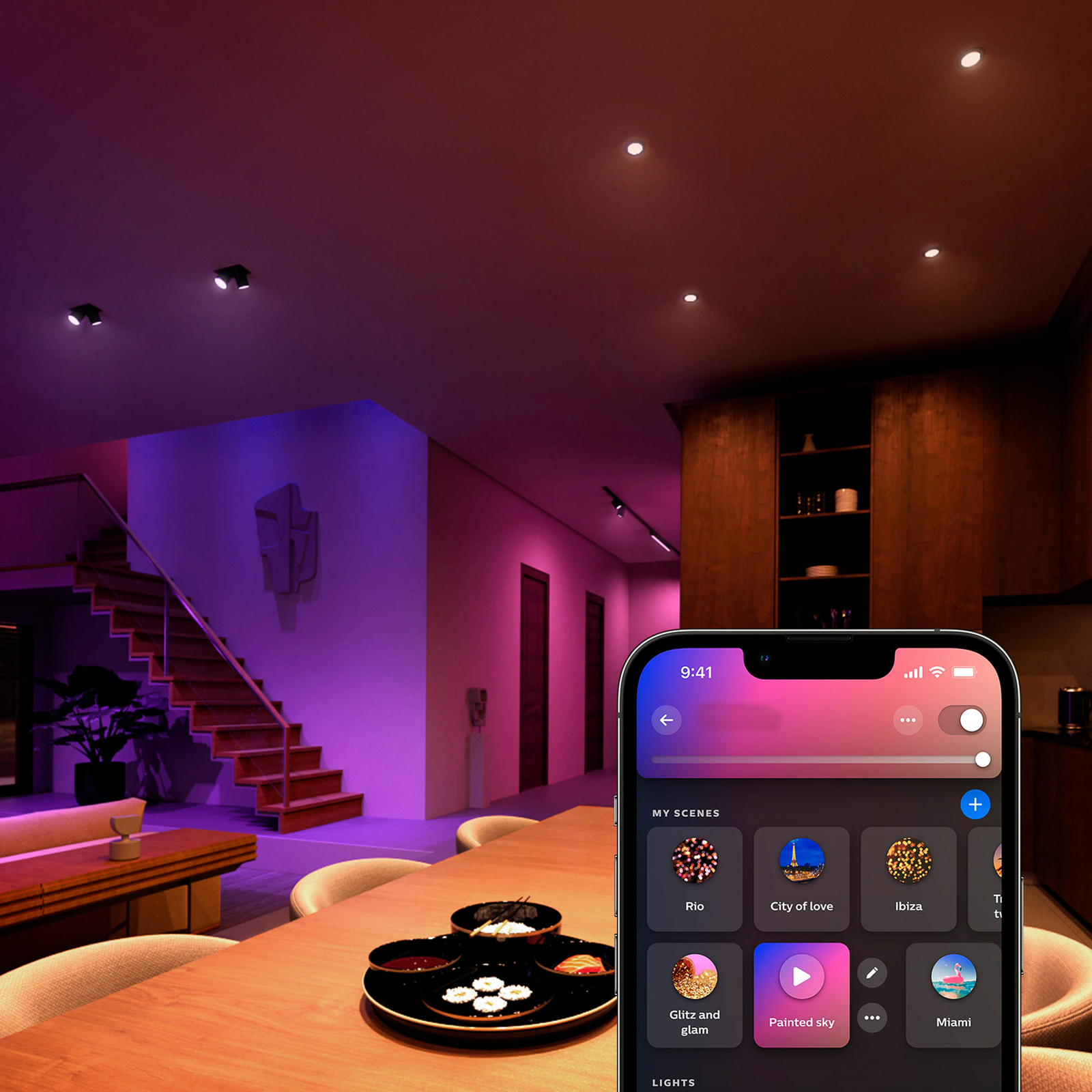 Philips Hue White & Color Ambiance Kit de démarrage GU10 4,2W 