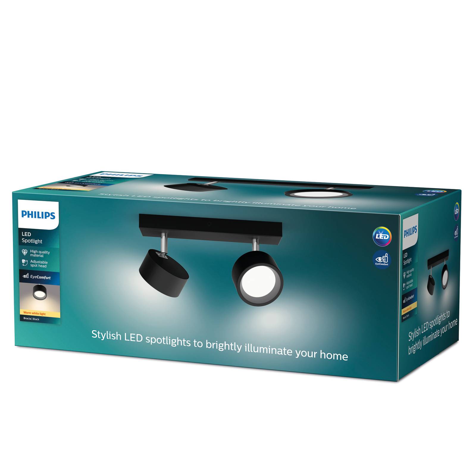 Philips Bracia reflektor sufitowy LED 2-pkt czarny