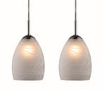 WINNER Hanging Light, Frosted Glass, Ø 12 cm, 2-bulb - Halo Design