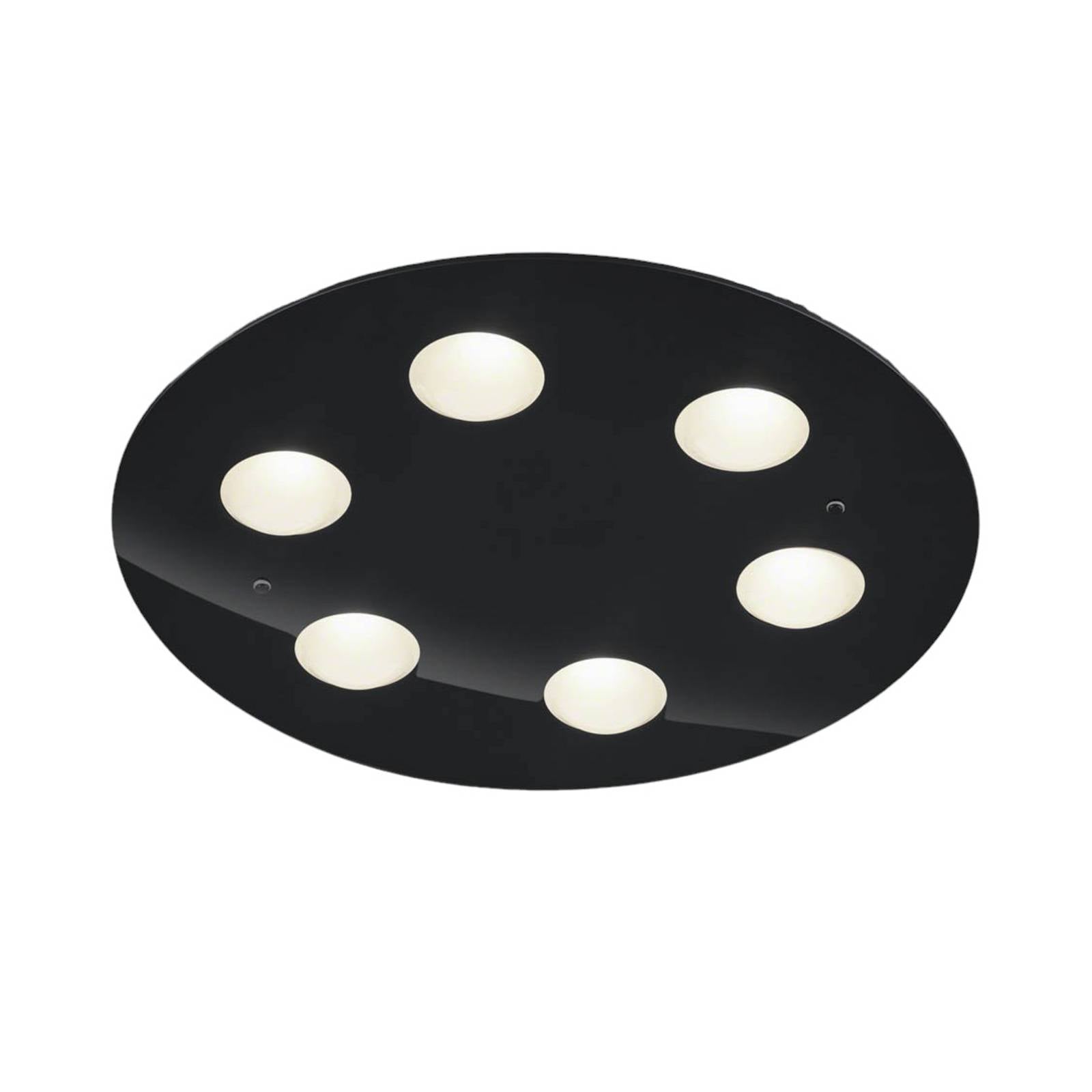 Helestra Nomi LED-Deckenleuchte Ø49cm dim schwarz