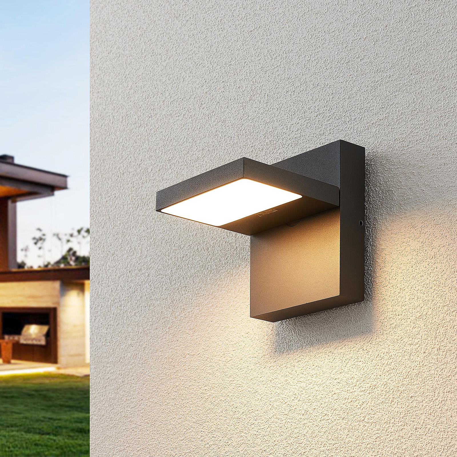 Silvan Outdoor Wall Lamp Graphite/White - Lucande
