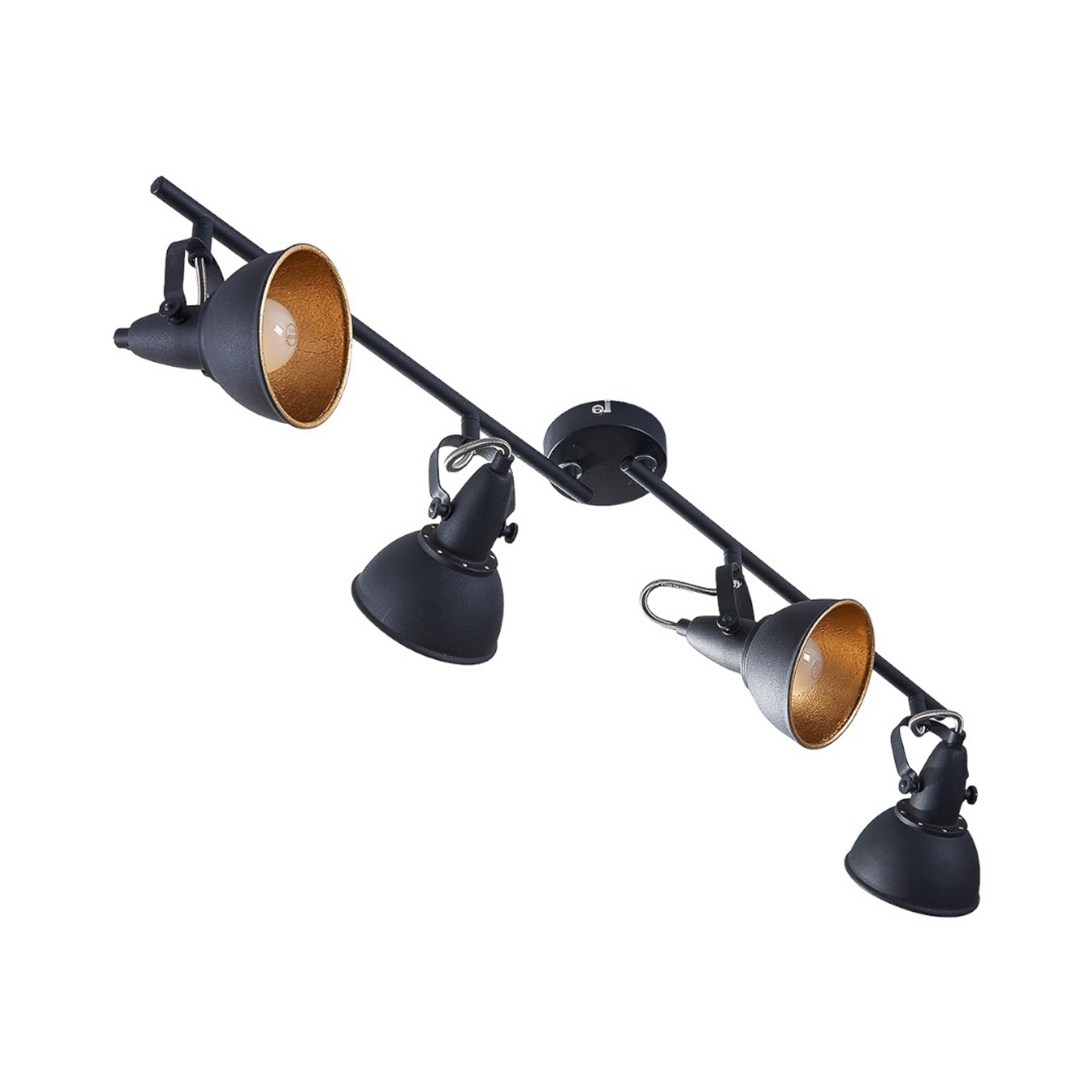 Julin Plafondlamp Black/Gold - Lindby