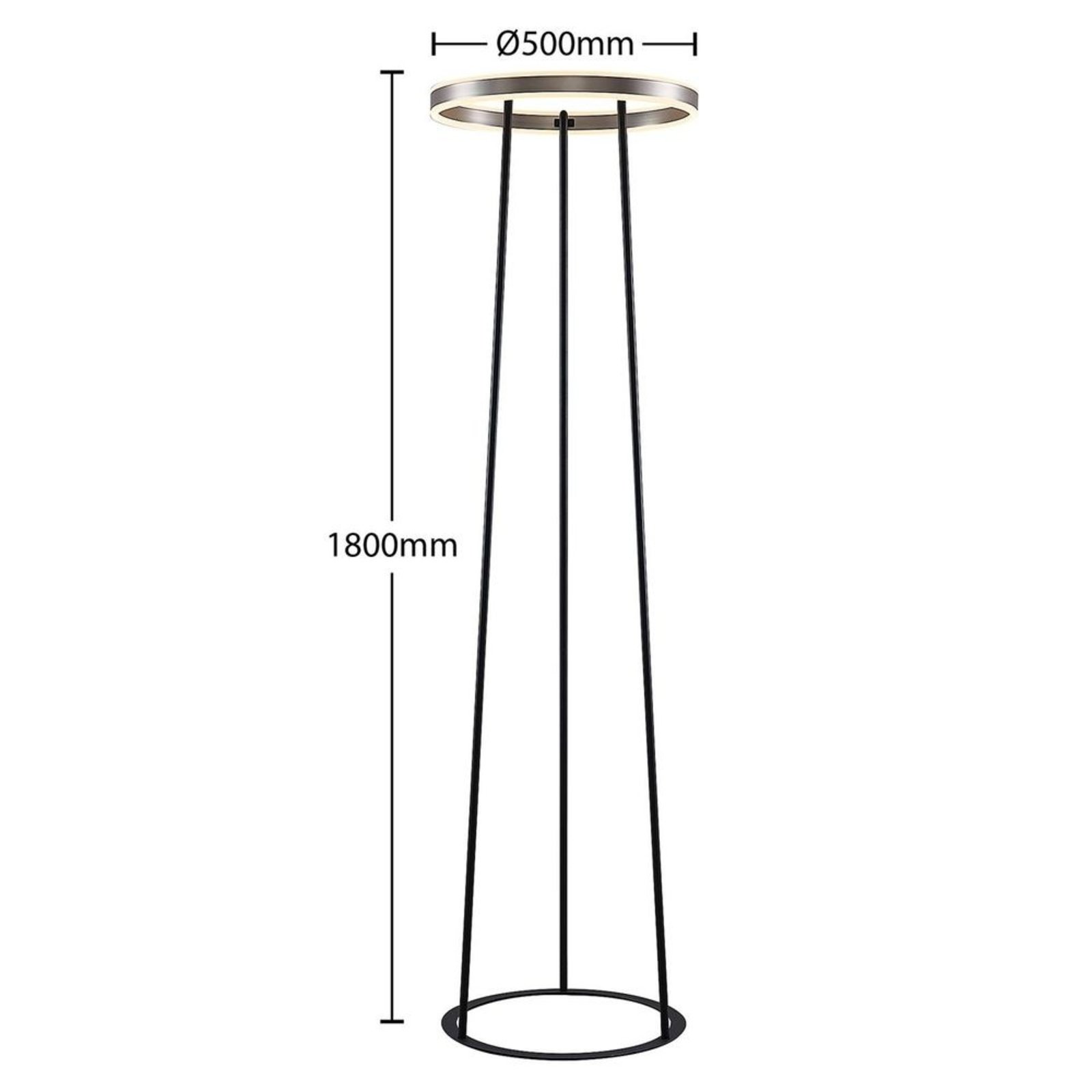 Seppe LED Lampadar Nickel - Lucande