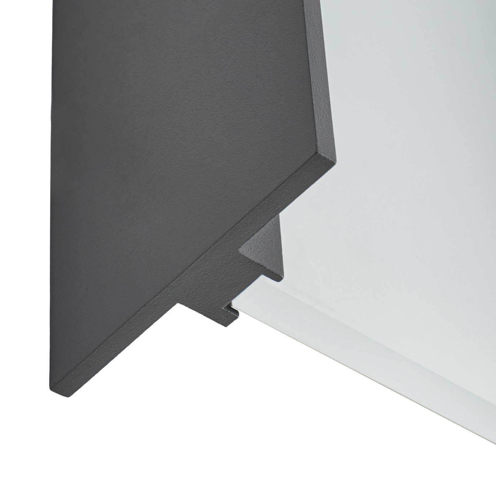 Selqa Applique da esterno LED, antracite, IP65, numero civico - Lindby